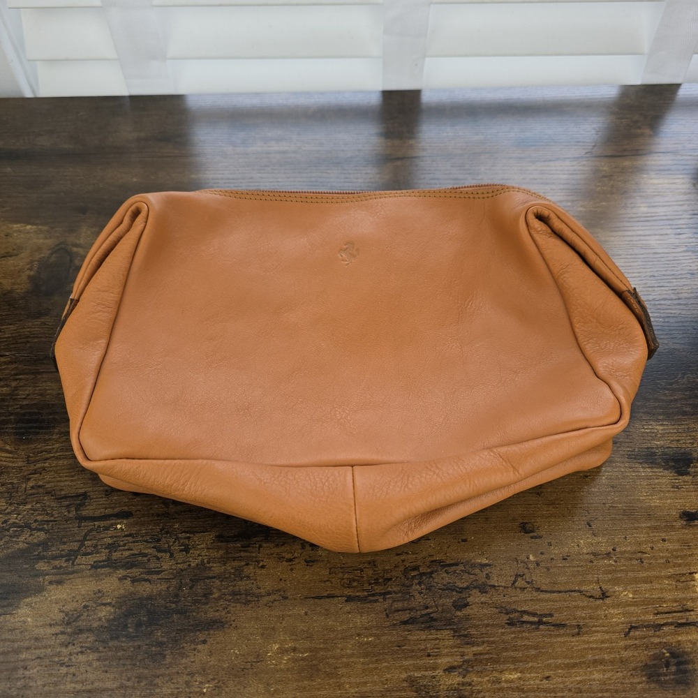 Ferrari Schedoni Leather Pouch Cuoio Modena Italy Vintage Prancing Horse‎